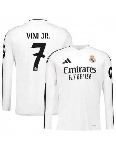 Maillot Real Madrid Domicile 2024 2025 Vini Jr Manches Longues meilleur choix