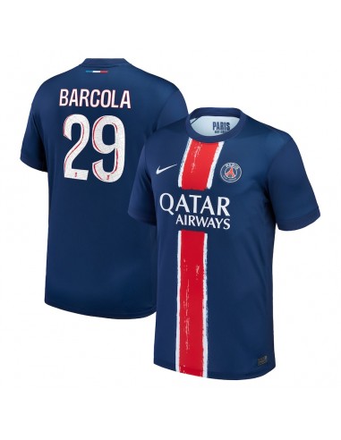 Maillot PSG Domicile 2024 2025 Barcola est présent 